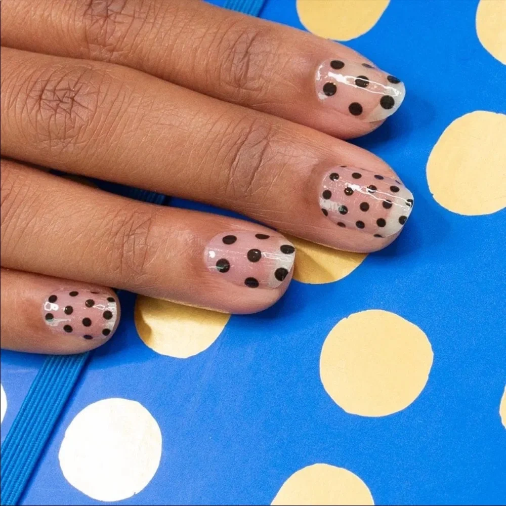 *Retired* Color Street: Polka Dot-Com | Spots Clear Overlay Black Party Spring